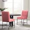 Armen Living Napoli Pink Velvet and Black Leg Modern Accent Dining Chair, PK2 LCNPSIPNK - alternate 6